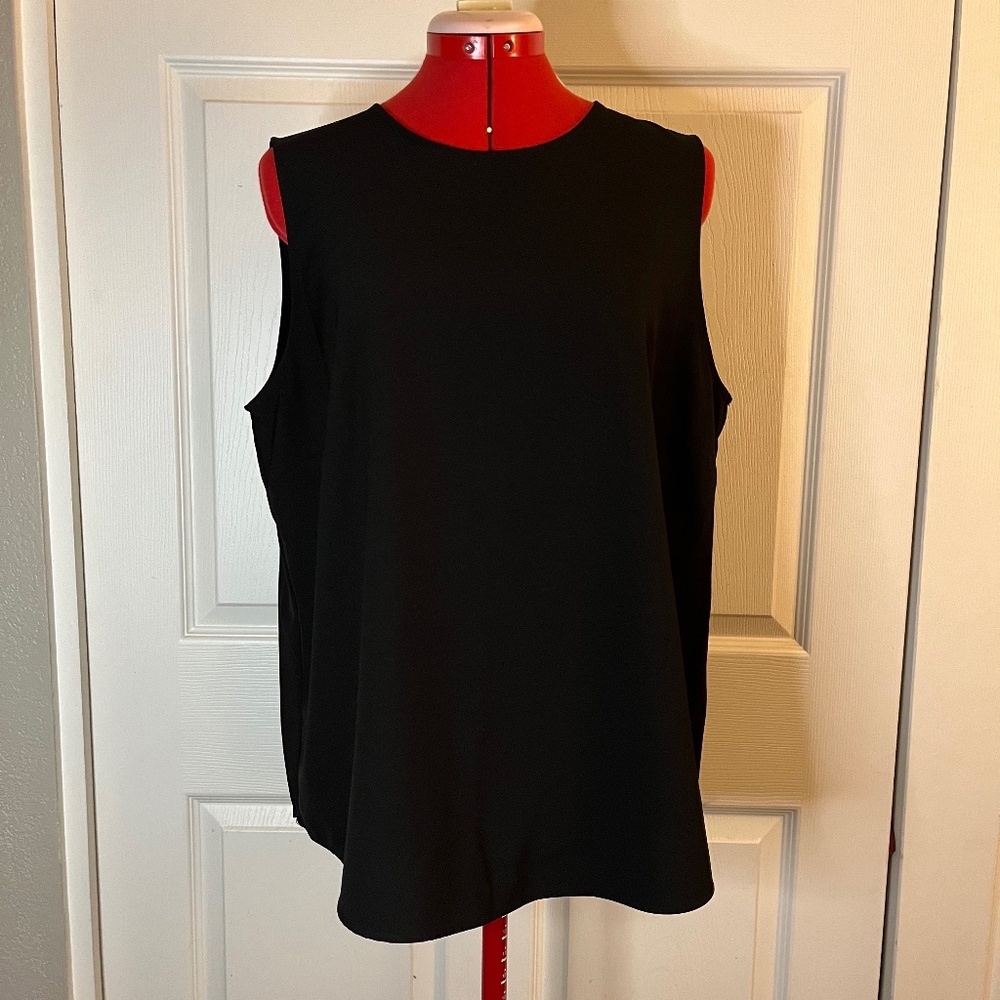 Alex Marie Black Sleeveless Blouse size L